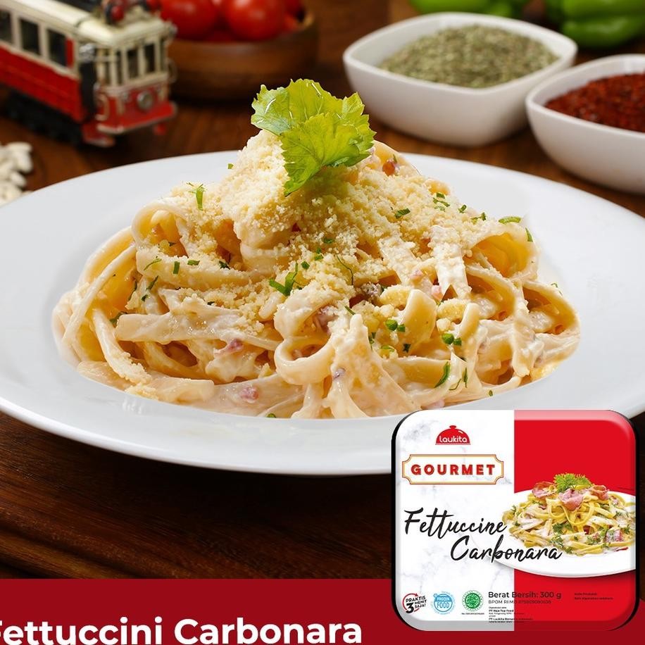 

Laukita Gourmet Fettuccine Carbonara Sauce Frozen Food Pasta [300G]