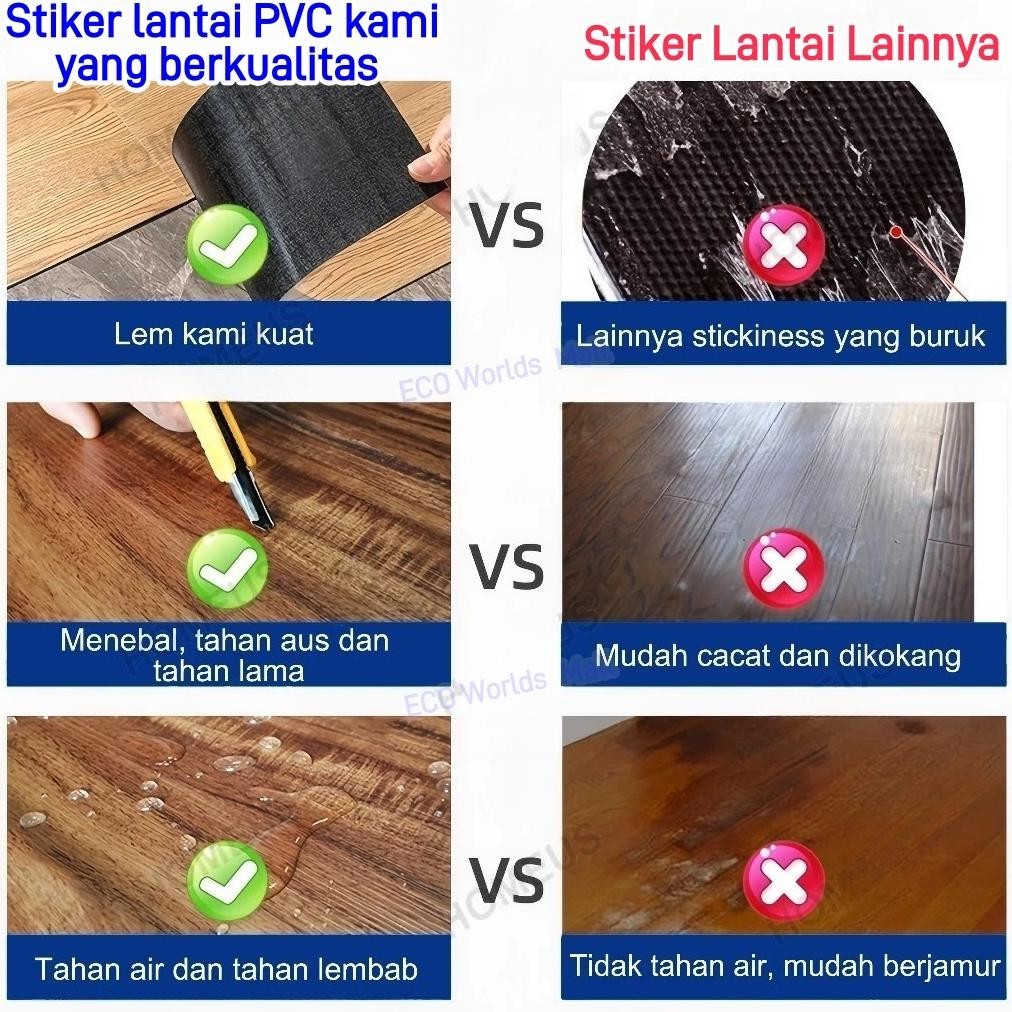 Terlaris | Terbaru | Best Seller | Termurah Vinyl Lantai Parket Pvc Lantai Vinyl Motif Kayu Dengan L