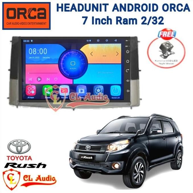 TERBARU - Head Unit Android Orca 7 Inch OEM Rush/Terios Soket Pnp