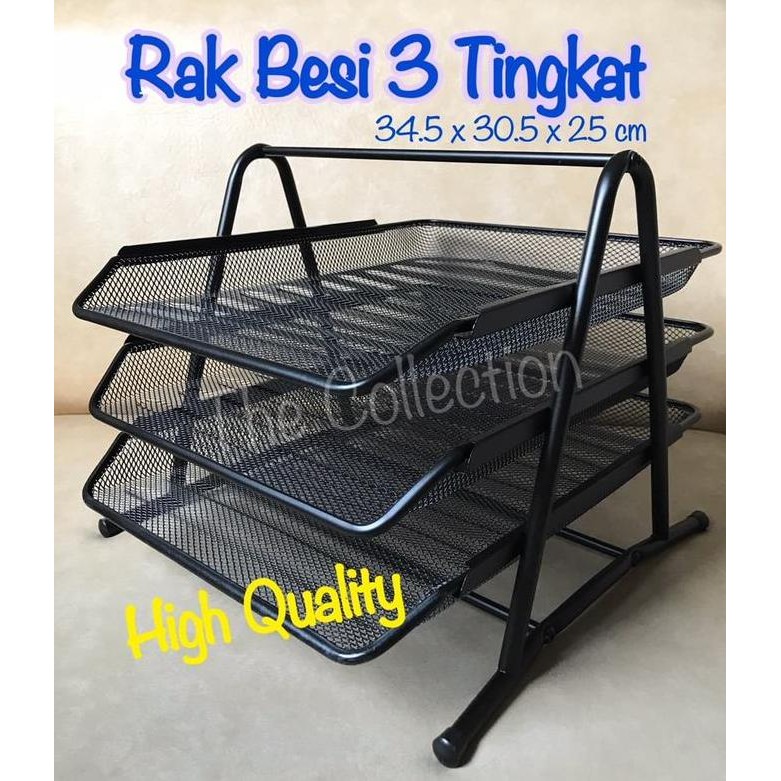 

NEW ATK0564TP File Document Tray 228241 BLK2001 Rak 3 Susun Besi Office