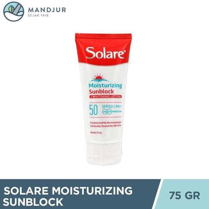 Solare SPF 50 Sunblock - Tabir Surya Melindungi dan Mencerahkan Kulit