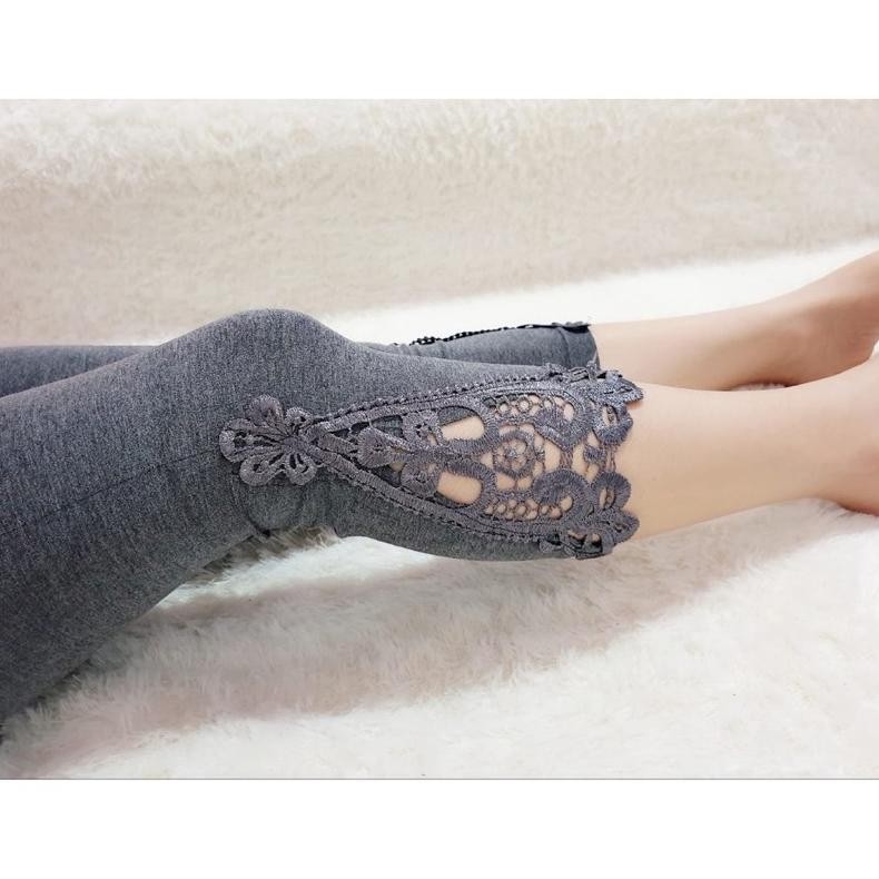 Termurah legging 7/8 highwaist bawah renda import / celana legging bawah renda import / legging bawa