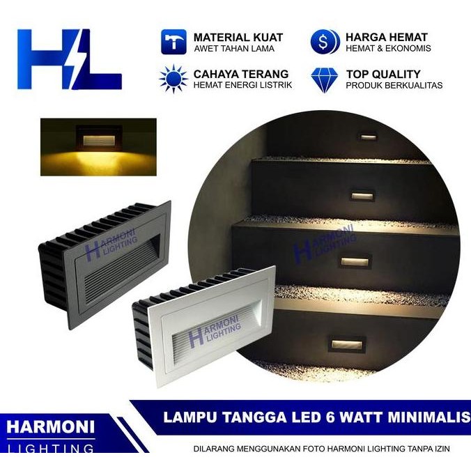 Lampu Anak Tangga LED 6W Tanam Minimalis 6W