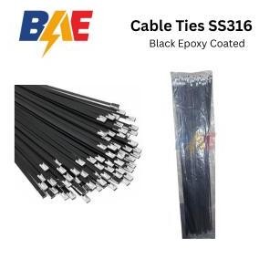 

TERLARIS - Kabel Ties / Cable Ties Stainless Steel (SS316) 360mm x 4.6mm / 7.9mm Epoxy Coated Ball Lock ZIP