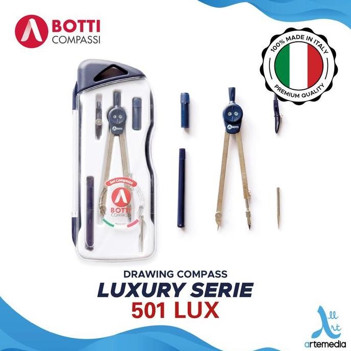

NEW Botti Design Compass Luxury 501 Series Set Jangka Presisi untuk Teknik, Desain & Arsitektur