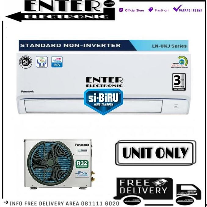 TERBARU - PANASONIC CSCU LN9WKJ - AC PANASONIC 1 PK SI BIRU R32 CS CU LN9WKJ