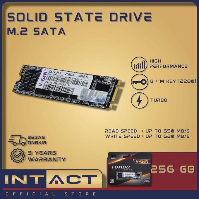 SSD V-GeN Turbo 256GB SATA M.2 - SSD VGEN M2 SATA 256 GB