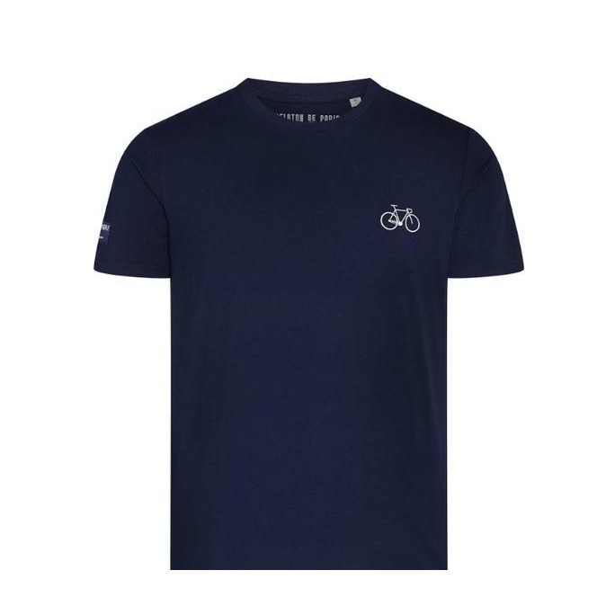 TERMURAH - PELOTON DE PARIS NAVY EMBROIDERED BIKE T-SHIRT