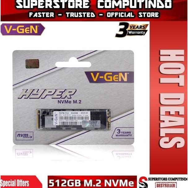 NEW SSD V-Gen 512GB Hyper M.2 NVMe / SSD VGen 512GB NVMe M.2