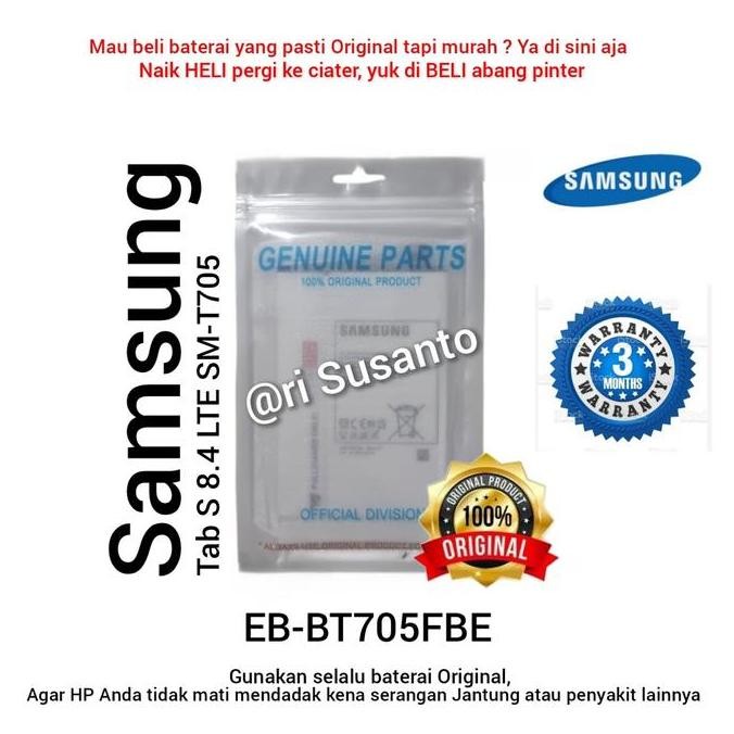 Baterai Samsung Galaxy Tab S 8.4 SM-T705 T705 Asli (Original 100%)