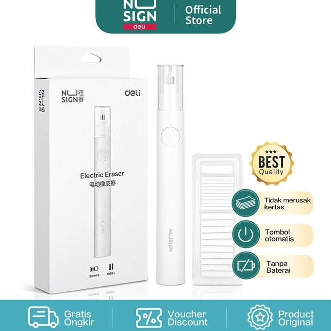 

TERLARIS - Deli Nusign Electric Eraser / Penghapus Elektrik Refill 20pcs NS152