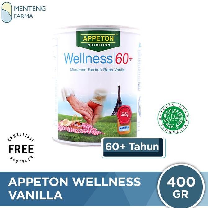 

TERBARU - Appeton 60+ Vanilla 400 gr - Susu Penambah Nutrisi Lansia