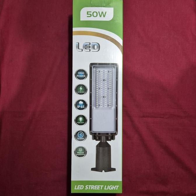 Bst Ready Lampu Tembak Jalan Pju Led + Photocell Sensor Cahaya 50W Ip65 Outdoor Led Street Light Bes