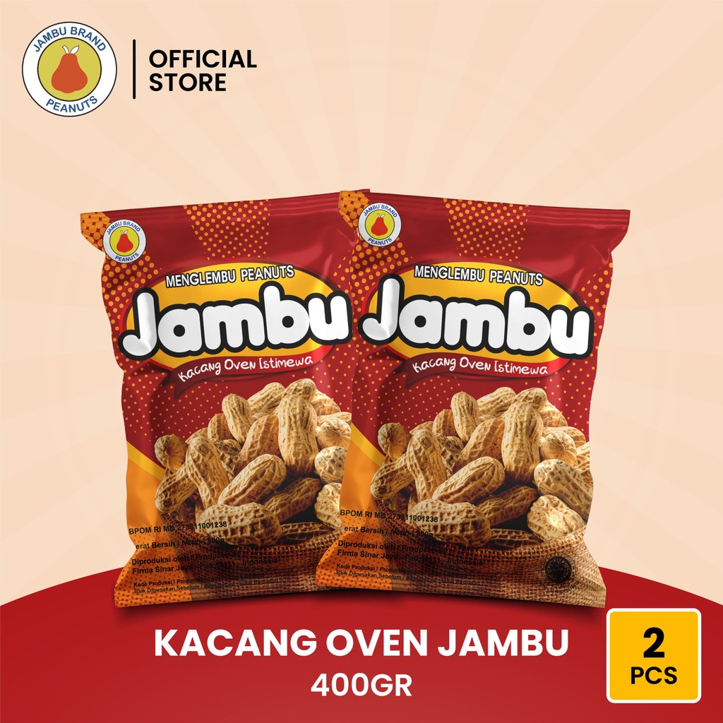 

Kacang Kulit Jambu 400 Gr (isi 2 Pcs)