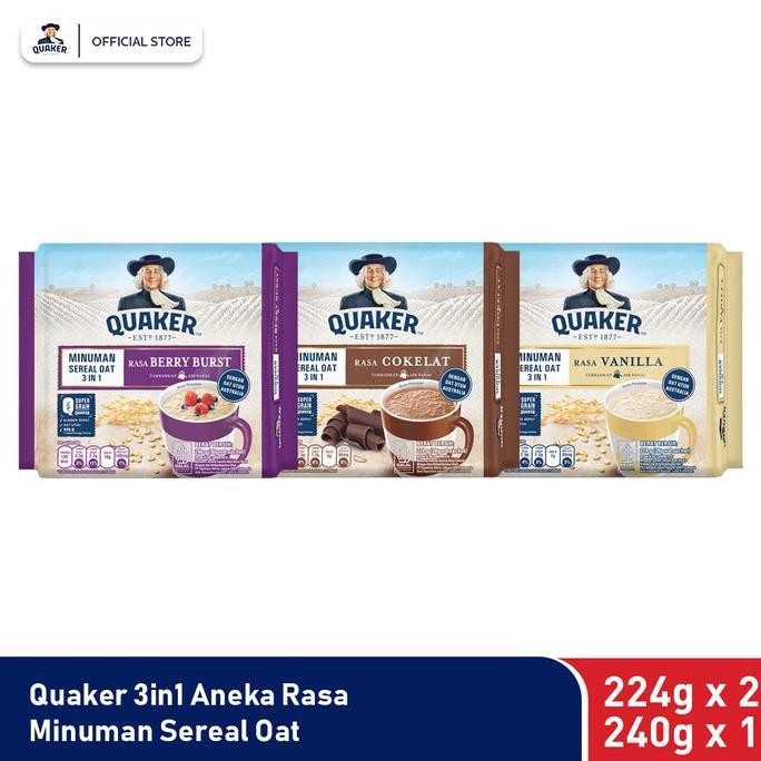 

Quaker 3in1 Aneka Rasa Minuman Sereal Oats (Isi 8 sachet)