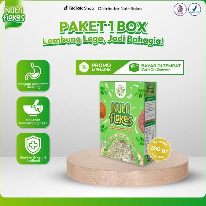 

Nutriflakes Sereal Umbi Garut Membantu Meredakan Asam Lambung dan Maag Paket 1 Box