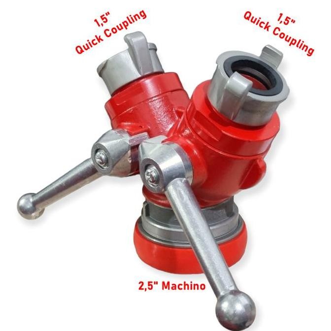 Hydrant Y Connector Sambungan Cabang Selang Pemadam 2 Output Kualitas Terbaik Harga Termurah
