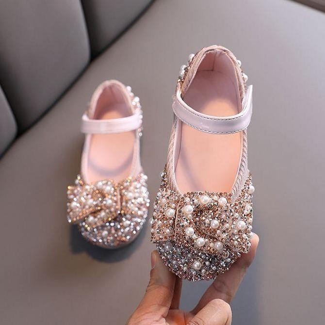 Sepatu Pesta Blink Mutiara Anak Perempuan Sepatu Natal Pesta Anak Cewek Sepatu Blink Princess Anak P