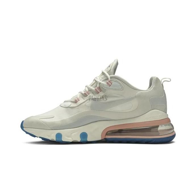 Sepatu Nike Air Max 270 React White Peach Blue Original Bnib