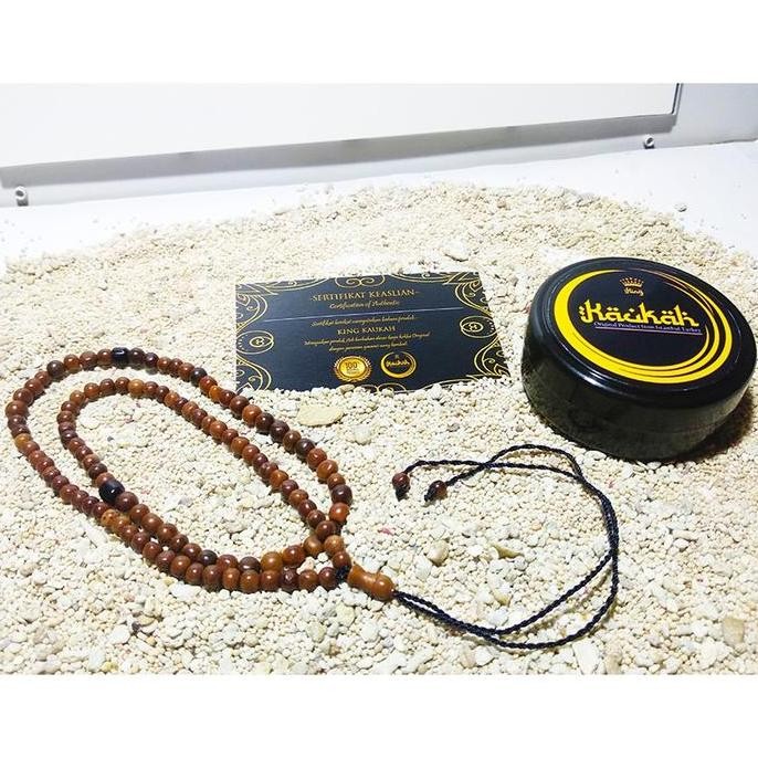 Kalung Tasbih Kokka Bulat 99Btr Bonus Gelang Koka (Asli Bersertifikat)