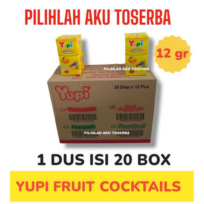

Yupi Fruit Cocktails Box Isi 12 Pcs - ( Harga Per Dus Isi 20 Box ) Terbaru Best Quality 100% Original