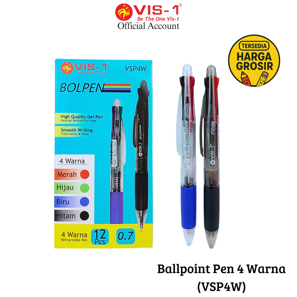 

VIS-1 - Bolpen 4 warna VSP4W / Pen / Pulpen