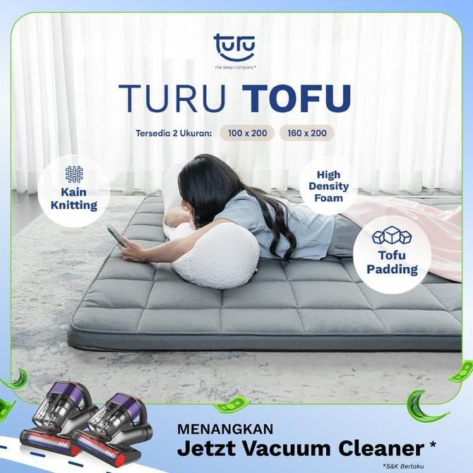 Turu Turu Tofu Kasur Lantai Gulung Premium / Travel Bed Premium / Matras Lantai Kasur Piknik (Free T