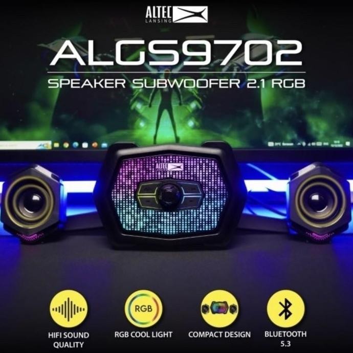 Altec Lansing Algs9702 Bluetooth Speaker 2.1 With Subwoofer Algs 9702