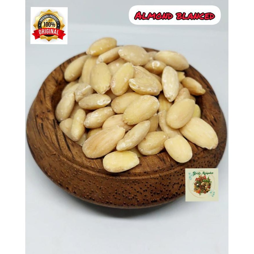 

Raw Almond Blanced / Kacang Almond Blanced Mentah 1Kg Termurah Best Quality 100% Original