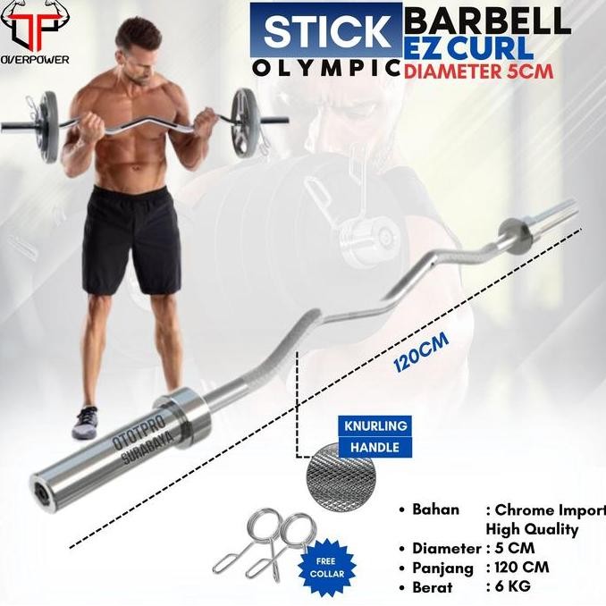 Olympia EZ Curl Bar 5cm/barbell/barbel/dumbbell/dumbell/dumbbel/dambel