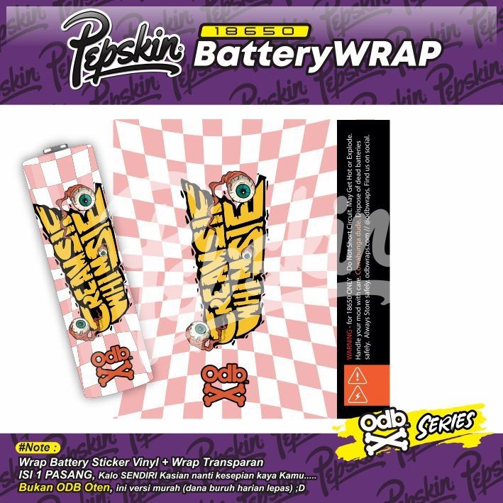 

[COD] Garskin Stiker Stiker Wrap Batrei Krimsiwimsi Checker Pink Label Custom Presisi Terlaris
