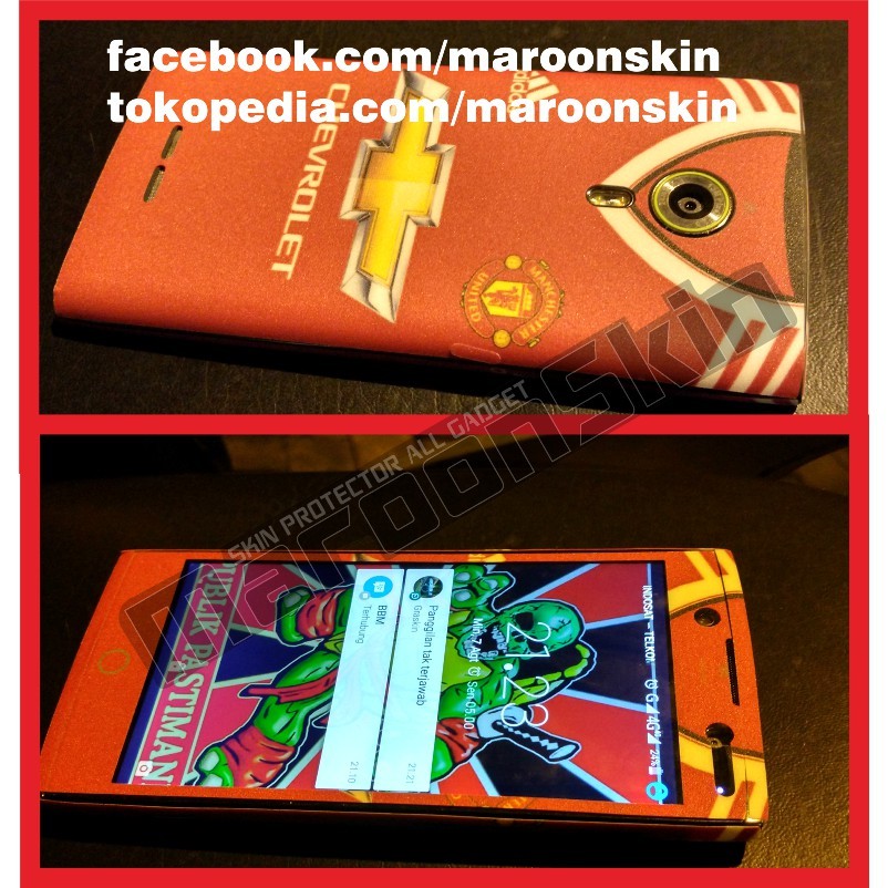 

[COD] Garskin Stiker Lapak Handphone Maroon Label Custom Presisi Terlaris