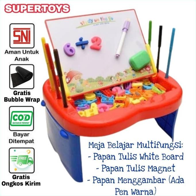 

Promo Meja Belajar Anak Papan Tulis Anak Drawing Board Art Desk Kado Anak COD