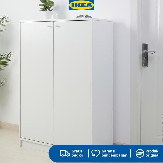 IKEA KLEPPSTAD Kabinet Tempat Sepatu Putih Minimalis 80x35x117 cm Furniture
