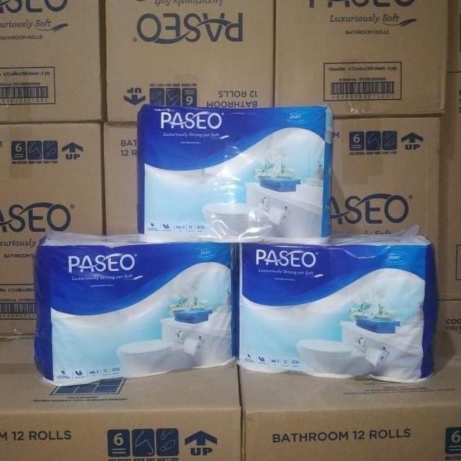 Tissue toilet Paseo 12 rolls 3 ply / tissue bathroom paseo / tissue toilet paseo non embossed 12 rol