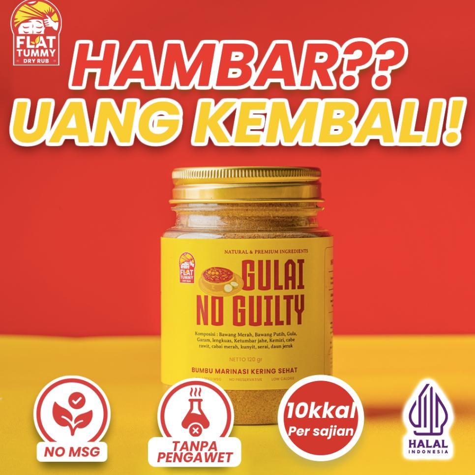 

Flat Tummy Gulai No Guilty Bumbu Marinasi Kering Rendah Kal Healthy Dry Rub Ayam Serbaguna