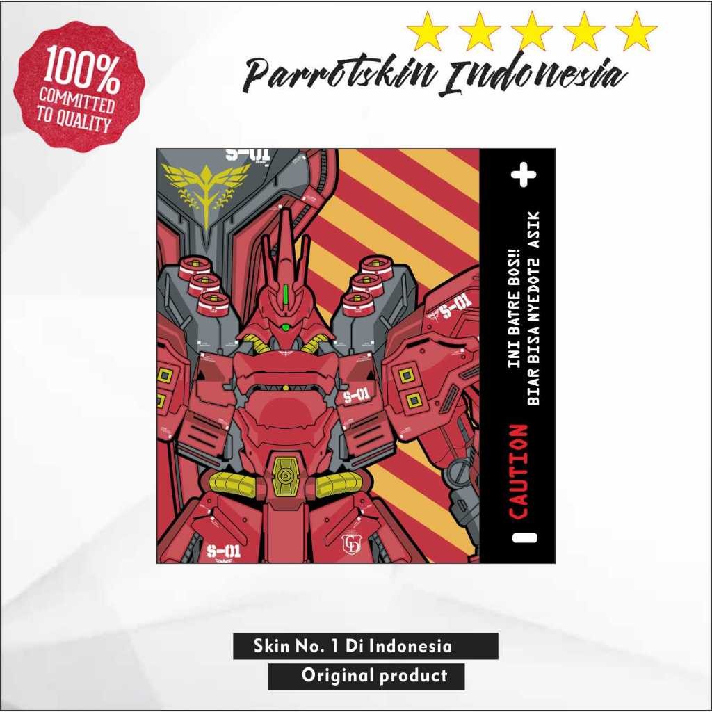 

[COD] Garskin Stiker Warp Batre 18650 21700 Gundam Edition 08 Sazabi Zak Label Custom Presisi Terlaris