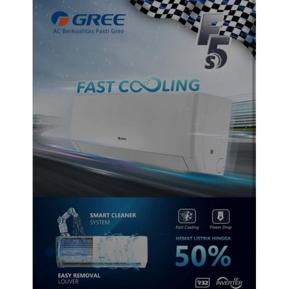 New Promo Ac Gree 1 Pk Ac Gree Inverter 1 Pk Ac Gree Gwc - 9F5S + Pasang