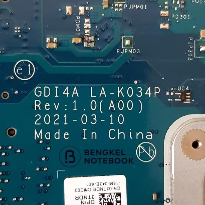 Motherboard Dell Vostro 3400 3500 3501 Inspiron 3501 Core I7 La-K034P New Stok