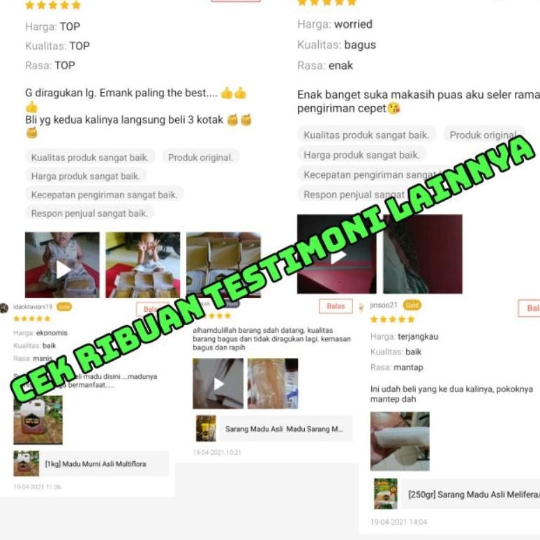 

hj-43 IK69 Madu Murni Asli Nectar Multiflora 1Kg Kemurnian Tinggi Viral Berkualitas