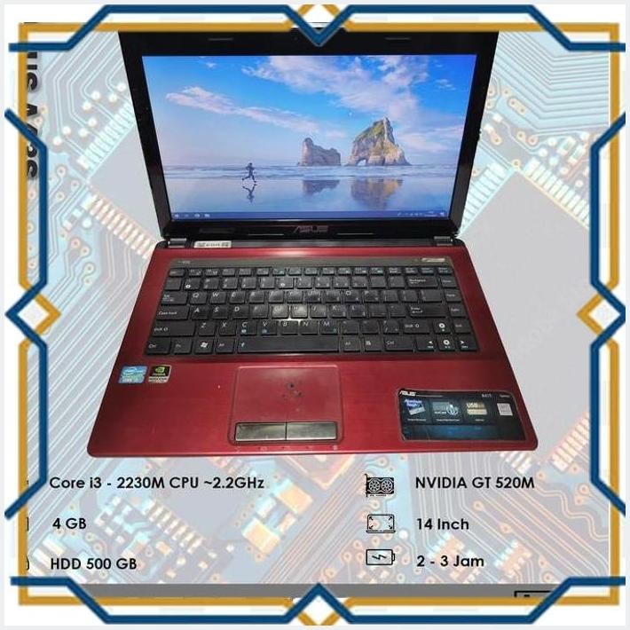 [ART] ASUS A43S - CORE I3 - RAM 4 GB - NORMAL SIAP PAKAI