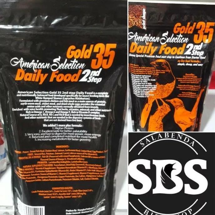 New Stock  Ams Gold 35 Daily Food 2Nd Step Pakan Pur Murai Juara Ams Pelet Kasar