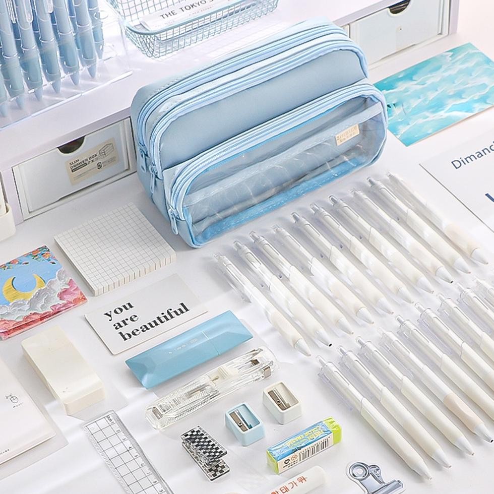 

Evy-510 [Cod] Tempat Pensil Kapasitas Besar Dengan Kantong Depan Transparan Baru, Tas Pena Bergaya Sederhana, Kreatif Multifungsi Untuk Perlengkapan Alat Tulis Sekolah Siswa Evy-510