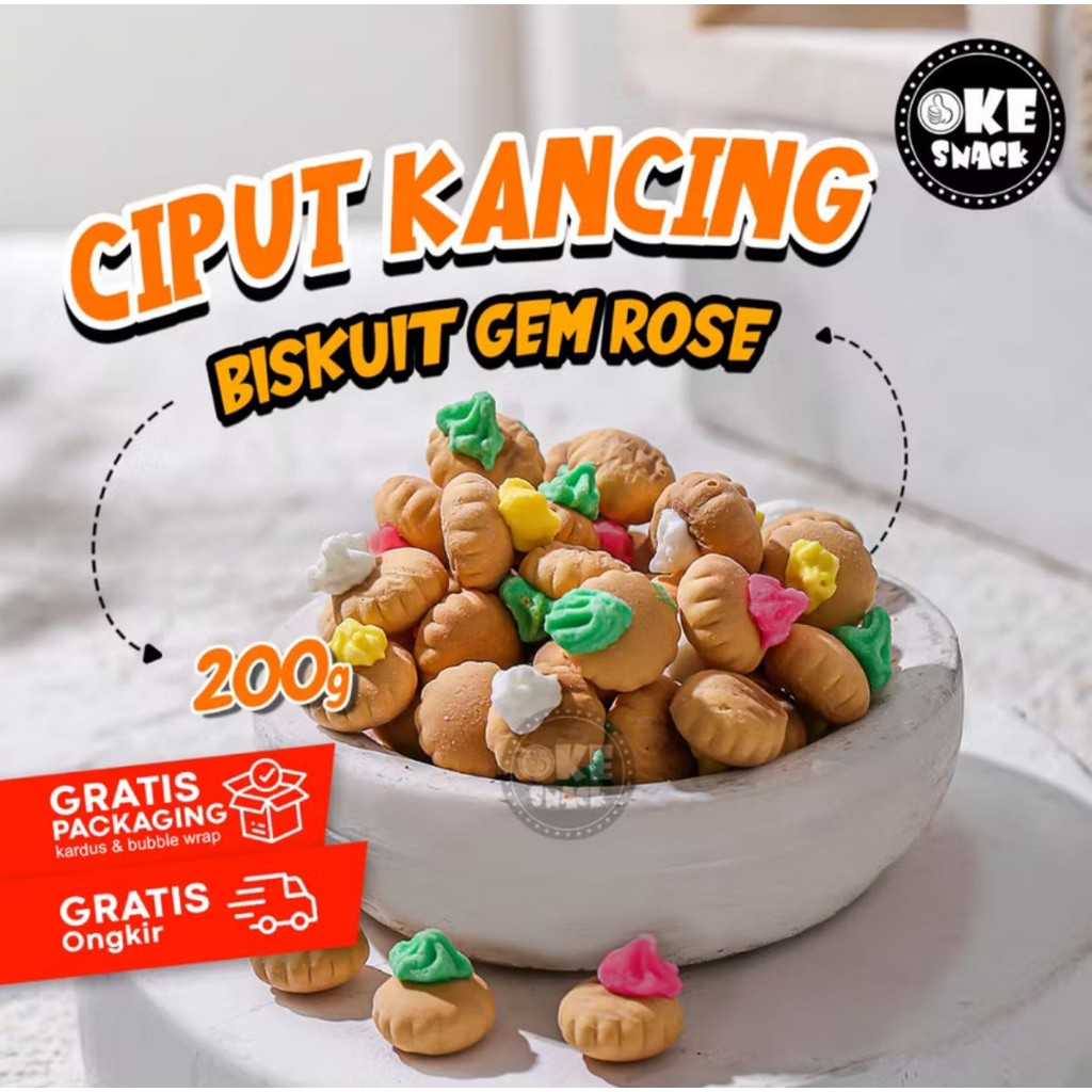 

Ciput Kancing Gem Rose 200g