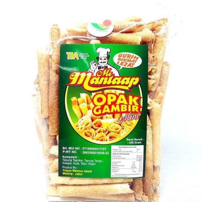 

paling diminati] MR. MANTAAP OPAK GAMBIR MINI 250gr | GULUNG GAPIT CAMILAN KRIPIK LEDRE