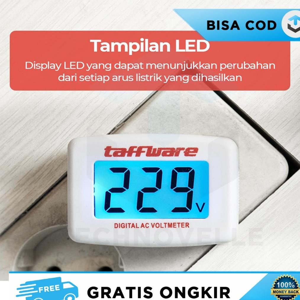Volmeter Digital Pengukur Arus Listrik Watt Voltase Digital LED