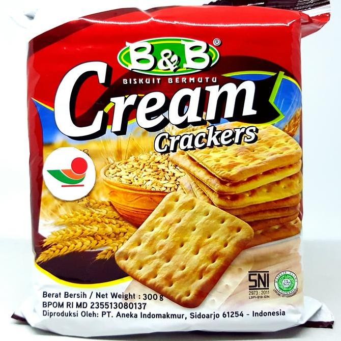 

:<:<:<:<] B&B CREAM CRACKERS 300gr | KUE MALKIST GABIN ASIN ANEKA BIS ANEKABIS