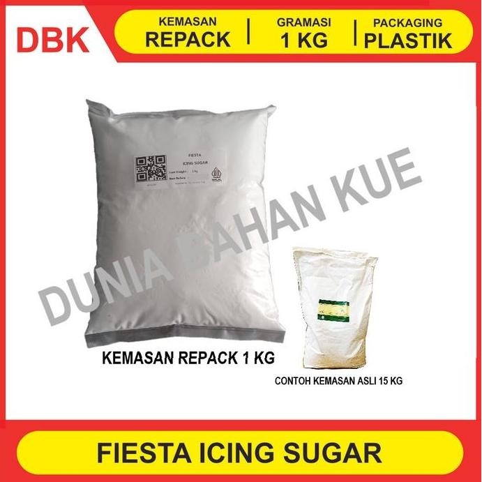 

JH8 FIESTA ICING SUGAR REPACK 1 KG / GULA ICING / GULA DONAT /GULA DINGIN