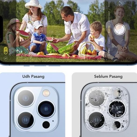 Amino Fullset Magnetic Case Depan Anti Spy Kamera Glass Untuk 14 Pro Max 14 Plus 13 Pro Max 12 Pro M