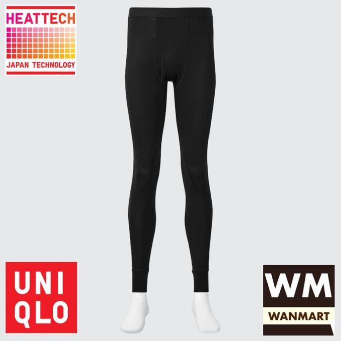 Uniqlo Celana Long John Pria Heattech Black Longjohn Co